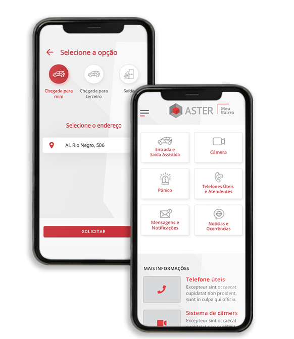 Foto do aplicativo ASTER Meu Bairro, criado pela Olivas Digital para ajudar a melhorar a segurança dos bairros em São Paulo.